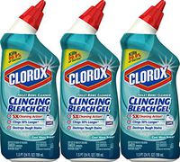 Clorox Toilet Bowl Cleaner, Clinging Bleach Gel, Cool Wave Scent, 24 Ounces (3)