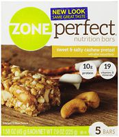 Zone Perfect Nutrition Bars, Cashew Pretzel, 7.9 oz (Pack of 4)