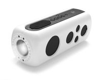 Sound Box Splash Sports Portable Speaker - Wireless Rugged Waterproof Bluetooth Compatible audio Stereo with AUX In Jack, Rechargeable Battery - iPhone Android iPad, MP3 - PyleSport PWPBT75W (White)
