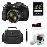 Sony Cyber-Shot DSC-H300 Digital Camera (Black) with 16GB Accessory Kit