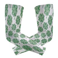 Men's UV Protection Arm Sleeve Saint Patrick Day Clover Ornament Compression Arm Sleeve, Skin Protection Cooler Cycling Sleeves for Outdoor Activities to Cover Arms