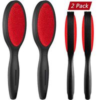 Lint Brush Magic Lint Remover Brush for Clothes Pet Hair - Double Sided, Black, 2 Pack