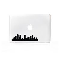 (2X) StickAny Laptop Series Denver Skyline 1 Sticker for MacBook Pro, Chromebook, Surface Pro, and More (Black)