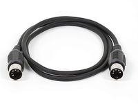 Monoprice MIDI Cable - 3 Feet - Black with Keyed 5-pin DIN Connector, Molded Connector Shells