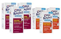 Little Remedies Saline Spray/Drops for Stuffy Noses & Decongestant Drops, Set of 6