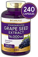 Carlyle Grape Seed Extract 16,000 mg Equivalent 240 Capsules – Maximum Strength Standardized Extract | Non-GMO, Gluten Free