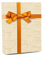 Merry Xmas Script Gift Wrap - 30" X 15' - Roll