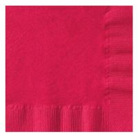 Hoffmaster 020201 Beverage Napkin, Coin Embossed, 1-Ply, 1/4 Fold, 10" Length x 10" Width, Red (4 Packs of 250)