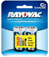 High Energy Premium Alkaline Battery, C, 2/Pack