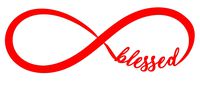 UR Impressions Red Blessed Infinity Decal Vinyl Sticker Graphics for Cars Trucks SUV Vans Walls Windows Laptop|RED|8 X 2.7 Inch|URI033-R