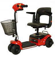 Shoprider - Scootie - Portable Travel Scooter - 4-Wheel - Red
