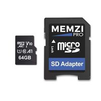 MEMZI PRO 64GB 100MB/s Class 10 A1 V10 Micro SDXC Memory Card with SD Adapter for LG G7 One, X Power 3, G5, Stylo+, Stylo 3 Plus, X Power 2, V30 ThinQ, V30S ThinQ, K11, Q7, Phoenix Plus Cell Phones