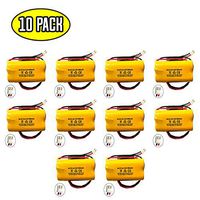 (10 Pack) Battery Replacement Exit Sign Emergency Light NiCad Unitech 6200RP 3.6v 900mAh Lowes OSA230 Lowes 253799 Unitech AA900MAH 6200-RP Unitech LEDR-1