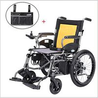 GUTYRE Foldable Electric Wheelchair with Storage Bag,Automatic Mobility Aid,Electric Power or Manual Manipulation Wheelchair for Elderly, Can Travel 20km