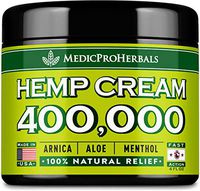 Pain Relief Hemp Cream 400,000 | 4oz - Hemp Extract Cream for Inflammation & Sore Muscles - Natural Joint, Arthritis & Back Pain Support - Made in USA - Arnica, MSM, Turmeric - Best for Skin Health
