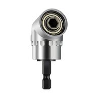 105° Right Angle Drills, 1/4 inch Hex Shank Right Angle Drill Adapter, Drill Attachment of Power Tools Accessories for Screwdriver Bits, Drive Socket Adapter by Electric Drill(Silver)