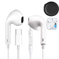 Type C Digital Earphones, Huifen Wired Earbuds HiFi Stereo Bass Headphones, USB C in-Ear Gym Sports Headsets Compatible with HTC, Huawei, Sony Xperia, OnePlus, Essential Phone, Razer etc (White)