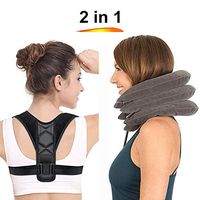 Neck Puller and Back Posture Correction, Adjustable Neck Tendon, Shoulder and Neck Pain, Naked Man