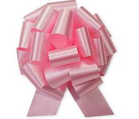 Pink Flora Satin 5.5 Inch 20 Loop - Set of 10 Gift Wrap Christmas Wedding Gift Wrap Pull Bows Pull String Bows
