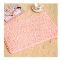 GHHZZQ Bathtub Mat Non-Slip Absorbent Superfine Fiber Foot Pad Bathroom Rugs, 40.5x61cm, 1.5 cm Thick, 3 Colors, 2 Pieces (Colors Can be Matched) (Color : Pink, Size : 40.5x61cm)
