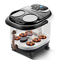 Foot Spa Massager Foot tub Foot Spa Massager Bath with Heat Bubbles Vibration Timing Red Light Fumigation, Fully Automatic Shiatsu Foot Massager Foot Basin Foot Bucket Foot Bath