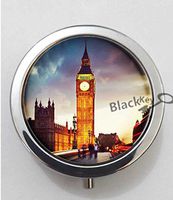 BlackKey London Big Ben Tower 3-Compartment Decorative Pocket Gift Box Case Organizer for Pill, Color 1 -319