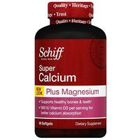 Schiff Calcium Carbonate Plus Magnesium with Vitamin D3 800 IU, Calcium Supplement, 90 ct (Pack of 3)