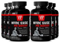 L-Arginine Supplement Nitric Oxide Booster 3150mg - to Build Muscles Fast - (6 Bottles 540 Tablets)