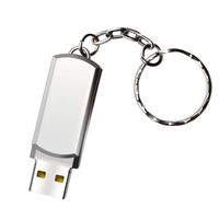 USB Disk Metal Rotating Waterproof USB 3.0 U Disk 4/8/16/32/64GB Data Storage Flash Drive Silver 64GB