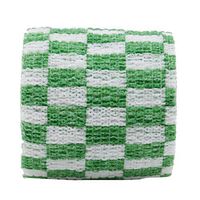 ZALING Pet Dog Cat Self-Adhesive Elastic Bandage Non-Woven Fabrics Green Plaid