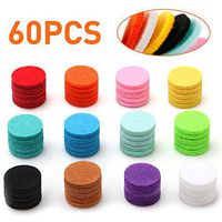 Maromalife 60 PCS Essential Oil Refill Pads, 0.67 Inch Felt Pads Aromatherapy Replacement Pads for Diffuser Necklace Diffuser Bracelet Car Diffuser Vent Clip