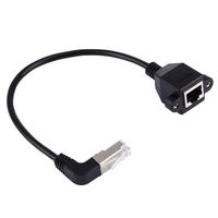 Electronic Tools 30cm RJ45 Male Bent Upward to RJ45 Female LAN Extension Cable