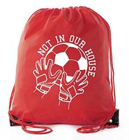 Soccer Party Favors | Soccer Drawstring Backpacks for Birthday Parties, Team events, and much more! - Red CA2500SOCCER S2