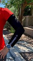 ETOIMOS Arm Sleeves for Sun Protection for Running, Cycling, Basketball, Golf and other Outdoor Activities (Black, Small)