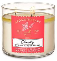 Clarity Peppermint Rosemary Aromatherapy 3 Wick Candle
