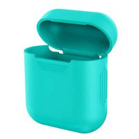  Orcbee  _for Apple AirPods Silicone Cover Skin Case w/Carabiner+Anti-Lost Earphone Strap (Green)