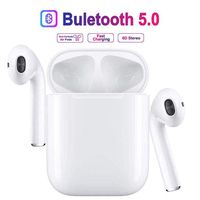Bluetooth Headphones, Wireless in-Ear Bluetooth Earbuds & Mic Hands-Free Headset Sweat-Proof Sport EarphonesCompatible with All Bluetooth-Enabled Devices (White)