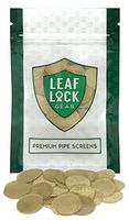 50 Leaf Lock Gear Premium Brass Tobacco Pipe Screen Filters - 5/8" (0.625)