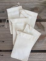 Cotton Single Drawstring Muslin Bags 6"x10" (Natural Color)-25 Count Pack