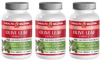 Digestion aid - Olive Leaf Extract 500Mg - Natural Immune Booster for Adults - 3 Bottle 180 Capsules