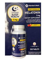 Member's Mark Fast Dissolve Melatonin 5mg Strawberry Flavor, 260 Tablets