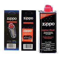 Zippo Fuel Fluid 1 Flint & 1 Wick Value Pack Combo Set, 4 oz