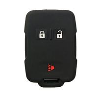 MJKEY Black Silicone Rubber 3 Buttons Protect Smart Key Fob Cover Case Remote Skin Holder Keyless Entry for Chevrolet Silverado 1500 Colorado Tahoe Suburban and Gmc Sierra Yukon Canyon M3N-32337100