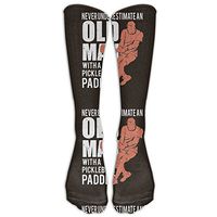 Pickleball Paddle Men's Women's Fashion Long Socks Athletic Sports Socks