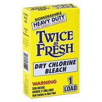 Twice as Fresh VEN 2979646 Heavy Duty Coin-Vend Powdered Chlorine Bleach, 1 Load, 100/carton