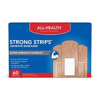 All-Health Heavy Fabric Strong Strip Adhesive Bandages, 1 in x 3 in, 60 ct | Durable Protection for First Aid and Wound Care
