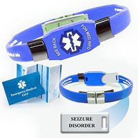 "Seizure Disorder" Elite Medical Alert ID Bracelet for Men and Women