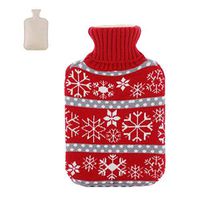 2L Cute Hot-Water Bottle Water Bag Water Injection handwarmer Pocket Snowflake