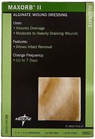 Medline MSC7322EPZ Maxorb II Alginate Dressings, 2" x 2" (Pack of 10)