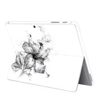 MasiBloom Protective Decal Sticker Protector Laptop Cover Skin for 10" 10 inch Microsoft Surface Go (2018 Released) (for 10" Surface Go, Decal- Lily Grey)